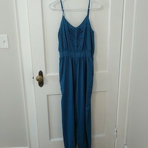 Angie Blue Jumpsuit, Romper Size Small